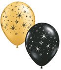 11 inch stars and sparkles latex balloons for birthdays, weddings, and parties