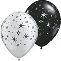 11 inch stars and sparkles latex balloons for birthdays, weddings, and parties