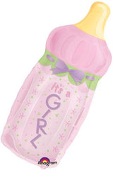 LARGE SHAPE ITS A GIRL BABY BOTTLE 31"