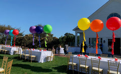 36 Inch colorful latex balloon with tassel garland centerpiece
