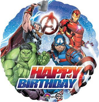 avengers happy birthday 18 inch mylar balloon round superhero design