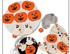 diy halloween cookie kit with glittery sugar and icing