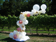 Elegant organic balloon L shape 6x4 FT arch for event decor