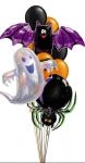 halloween balloon bouquet with ghosts spiders and bats on candy weight