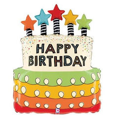 HAPPY BIRTHDAY CAKE AND CANDLES 26INC