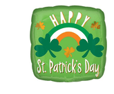 18" Happy St. Patrick’s Day Clovers & Dots Mylar Balloon