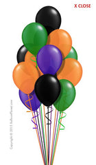 halloween latex balloon bouquet 16 assorted colors with tootsie roll weight