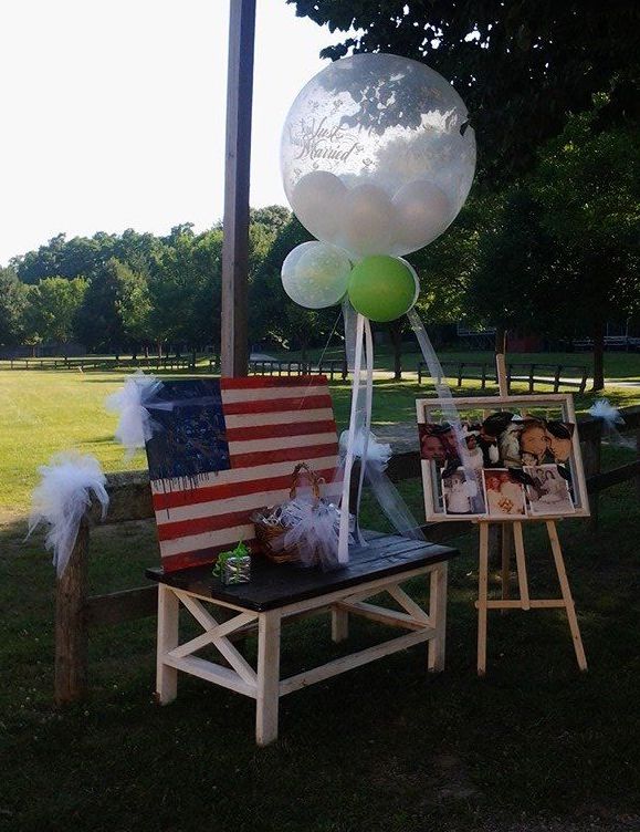 Hot Air Fantasy balloon centerpiece with clear Happy Birthday latex and colorful latex inside