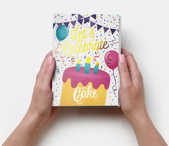 Let’s Celebrate Cake Card – Gold