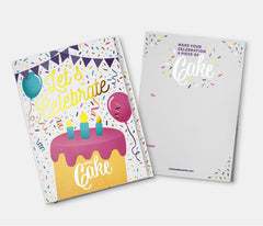 Let’s Celebrate Cake Card – Gold