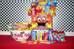 assorted snack gift box with chocolate, candy and drinks