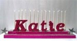 Personalized name-only candelabra with elegant event lighting