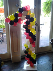 Racing theme balloon column, event decoration