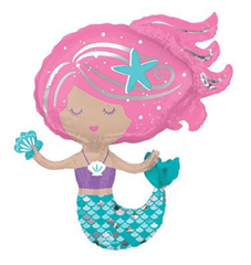 LARGE SHAPE SHIMMERING MERMAID 30"