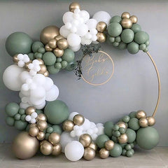 Organic semi circle balloon arch with pastel balloons on round frame, perfect for event decoration