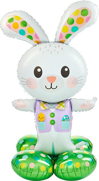 46 Inch Easter Bunny Airloon Balloon standing for holiday décor