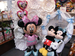 Minnie Mouse Airwalker Birthday Bouquet with giant 54 Inch balloon and mylars