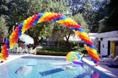 Vibrant 10 FT by 10 FT balloon arch decoration for events and celebrations