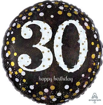 AGE 30 SPARKLING BALLOON 18INCH