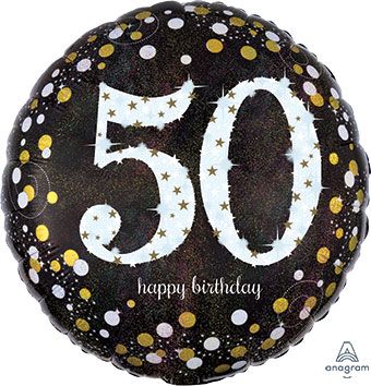 AGE 50 SPARKLING BALLOON 18INC