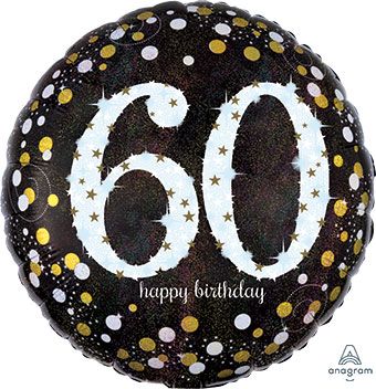 AGE 60 SPARKLING BALLOON 18INC