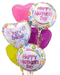 All Occasion Mother’s Day bouquet featuring heart and floral designs
