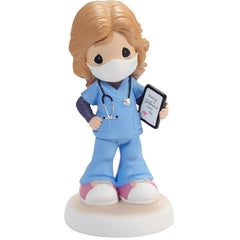 You’re My Hero Brown Hair, Light Skin Girl Figurine