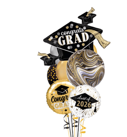 GRADUATION BUBBLE AND CONFETTI BOUQUET