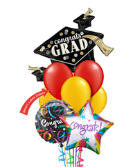 GRAD CAP CHOOSE YOUR SCHOOL COLORS BOUQUET