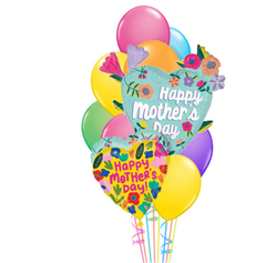 Spring Colors  Mother's Day Bouquet (12 Balloons