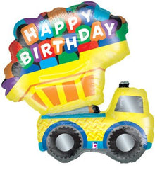 33 inch happy birthday dump truck mylar balloon for kids birthday party