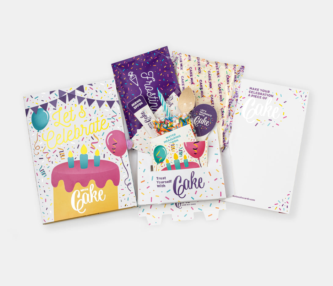 Let’s Celebrate Cake Card – Gold