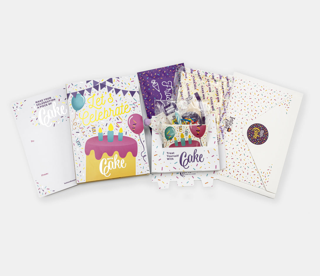 Let’s Celebrate Cake Card – Gold