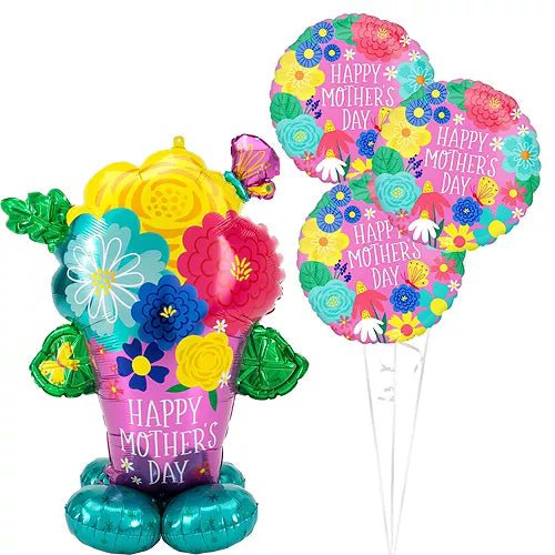 Oversized Mother’s Day Airloon balloon bouquet with mylars