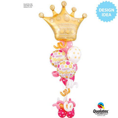 Mother’s Day Royalty Balloon Bouquet with heart-shaped and pastel balloons arranged for a festive celebration