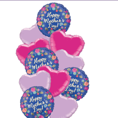 Mother’s Day Assortment Balloon Bouquet with 11 eighteen Inch mylar balloons
