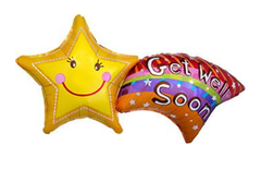 LARGE SHAPE GET WELL SOON SHOOTING STAR 27"