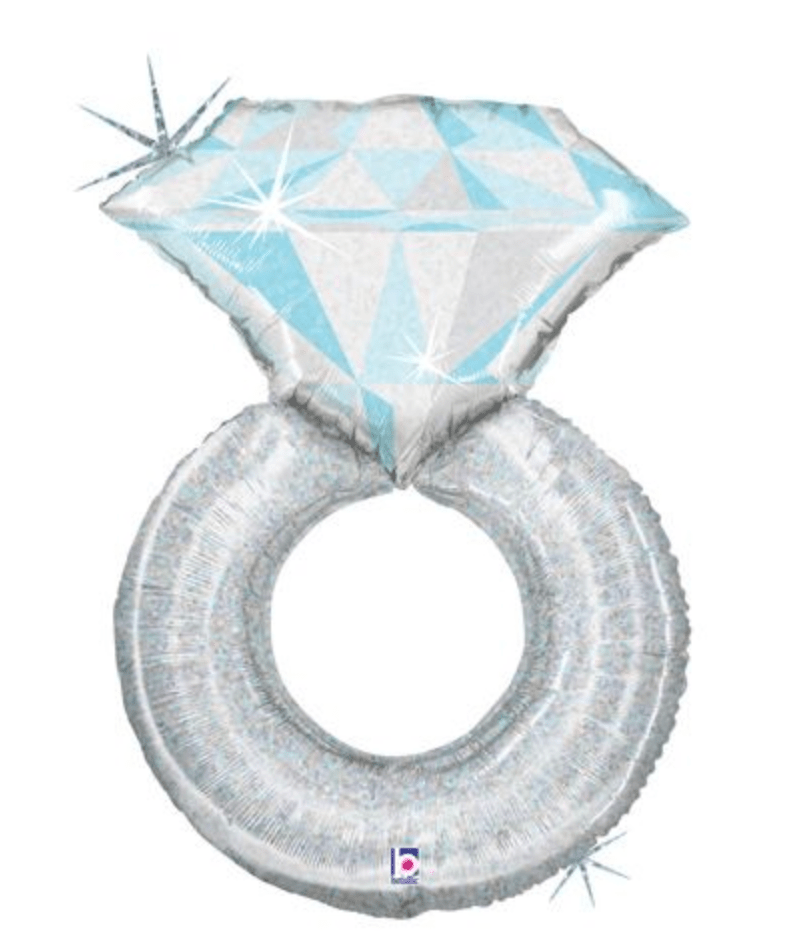 LARGE SHAPE PLATINUM DIAMOND WEDDING RING 31" (HOLO)
