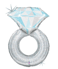 LARGE SHAPE PLATINUM DIAMOND WEDDING RING 31" (HOLO)