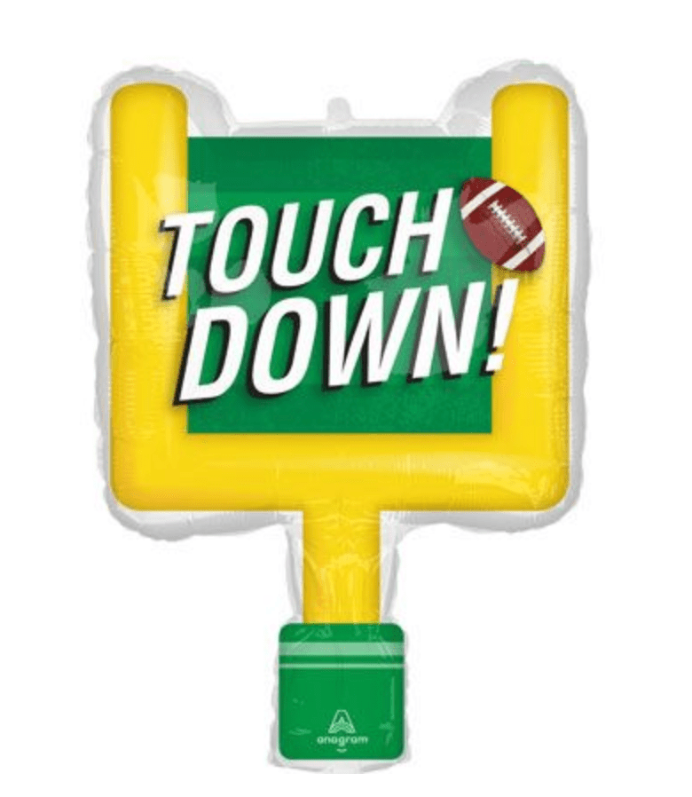 LARGE SHAPE FOOTBALL TOUCHDOWN GAME TIME GOALPOST 28"