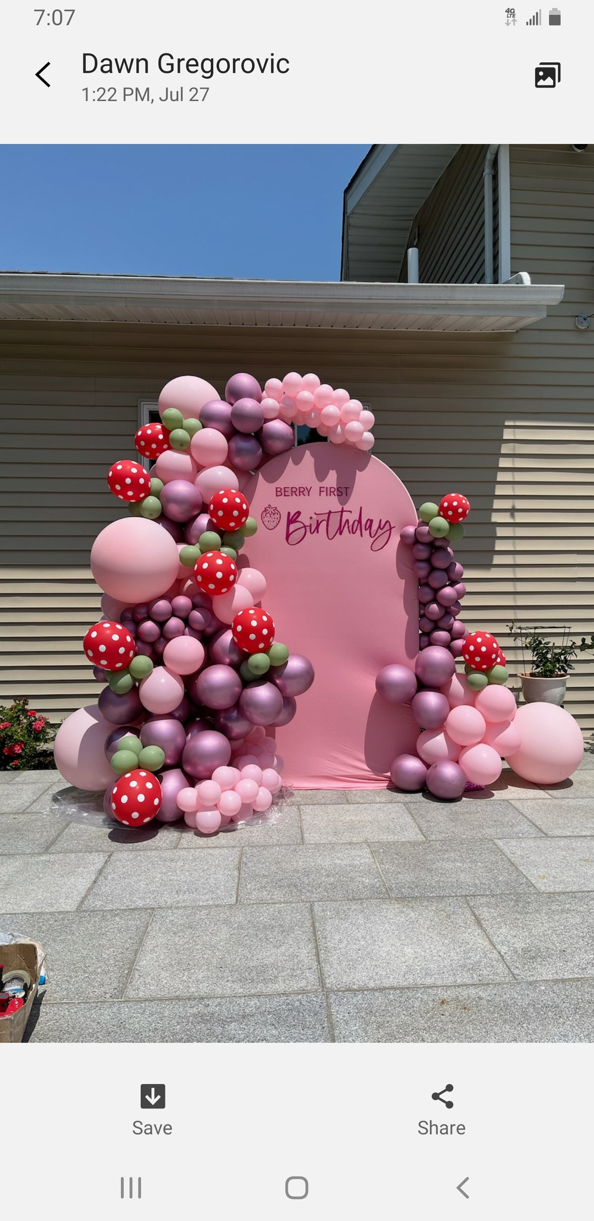 Berry First Birthday Organic Arch Backdrop