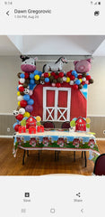 Farm Animal Organic Balloon Arch Backdrop