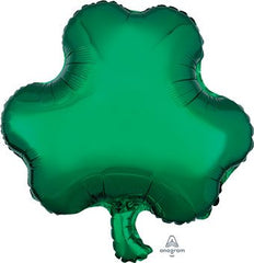 18-inch shamrock-shaped green mylar balloon for St. Patrick’s Day celebrations