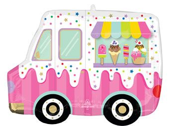 LRG SHP THE SCOOP ICE CREAM TRUCK 26"