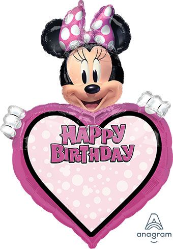 LRG SHP HB MINNIE MOUSE FOREVER PERSONALIZED 33"