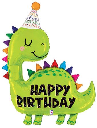 LRG SHP HB DINO BIRTHDAY 52"