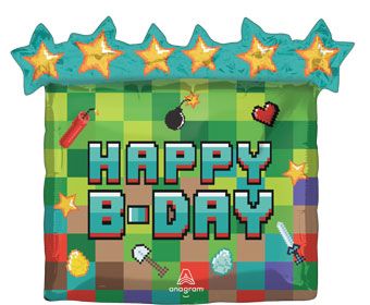 LRG SHP HB PIXEL PARTY 25"