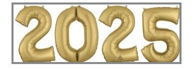 Large gold number balloons forming 2025 New Year bouquet – metallic supersized balloon display